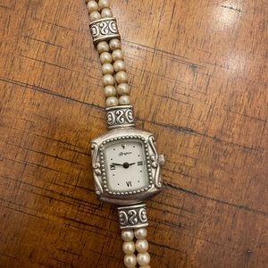 Brighton Pearl and Sterling Silver Watch Bracelet